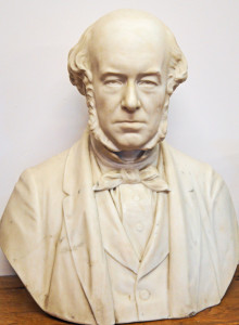 Marble bust of George Lorimer, founder of ther Caledonian brewery