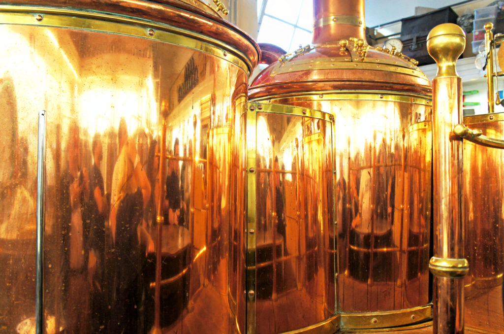 Beautiful copper vessels at 'T Kolleke brewery, Den Bosch