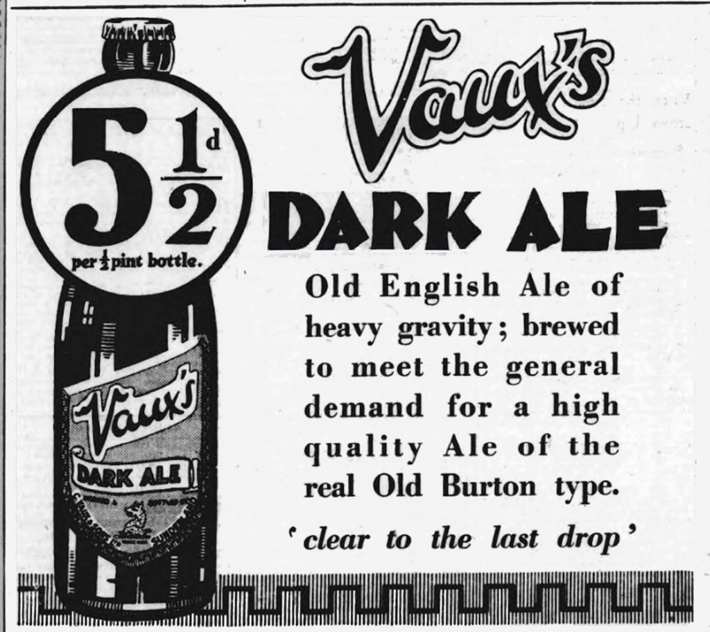 An advert for Dark Ale from Sunderland in 1929