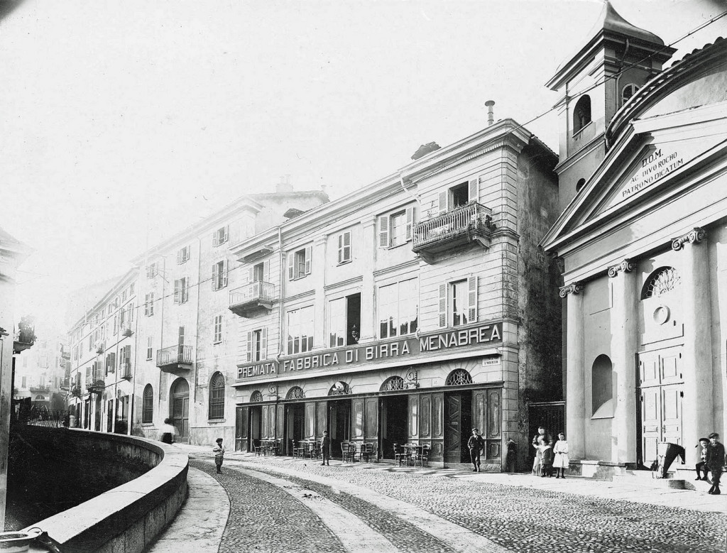 The Menabrea brewery frontage circa 1900