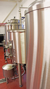 THe 'Wee George' microbrewery set-up at the Caley