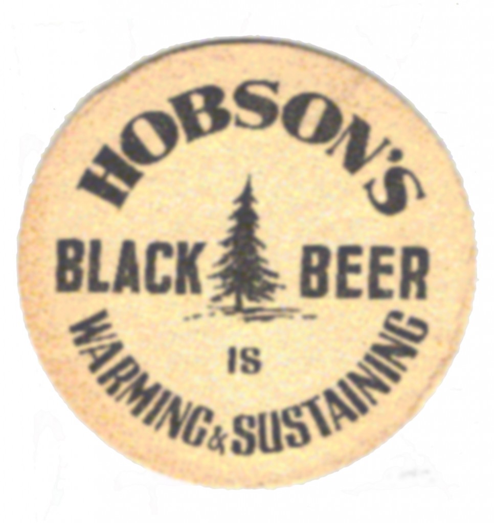 Hobson's Black Beer beermat 1