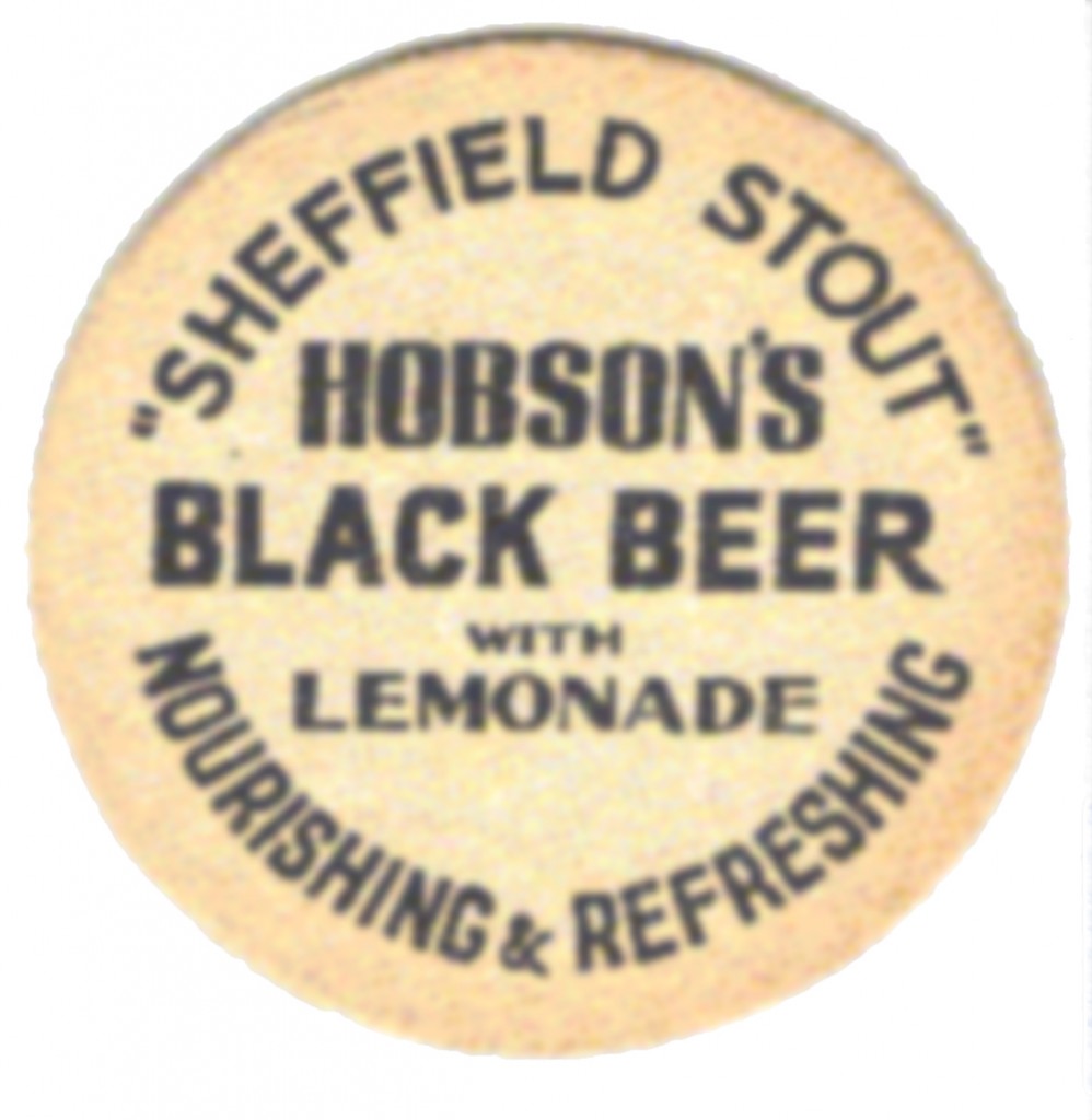 Hobson's Sheffield Stout beermat