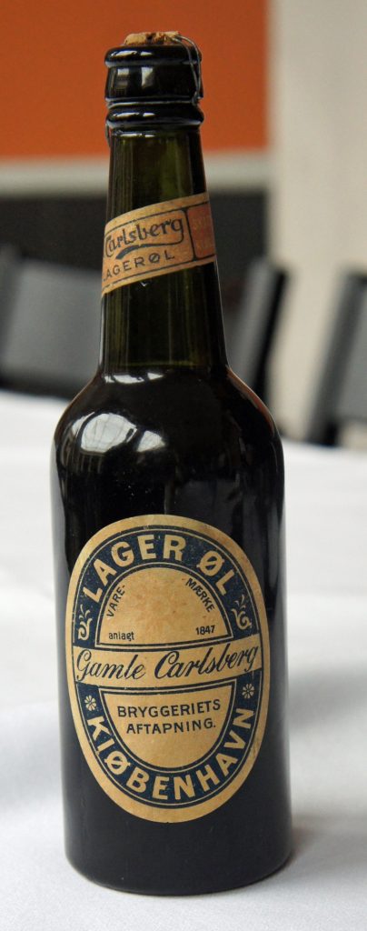 An 1883 Carlsberg beer bottle